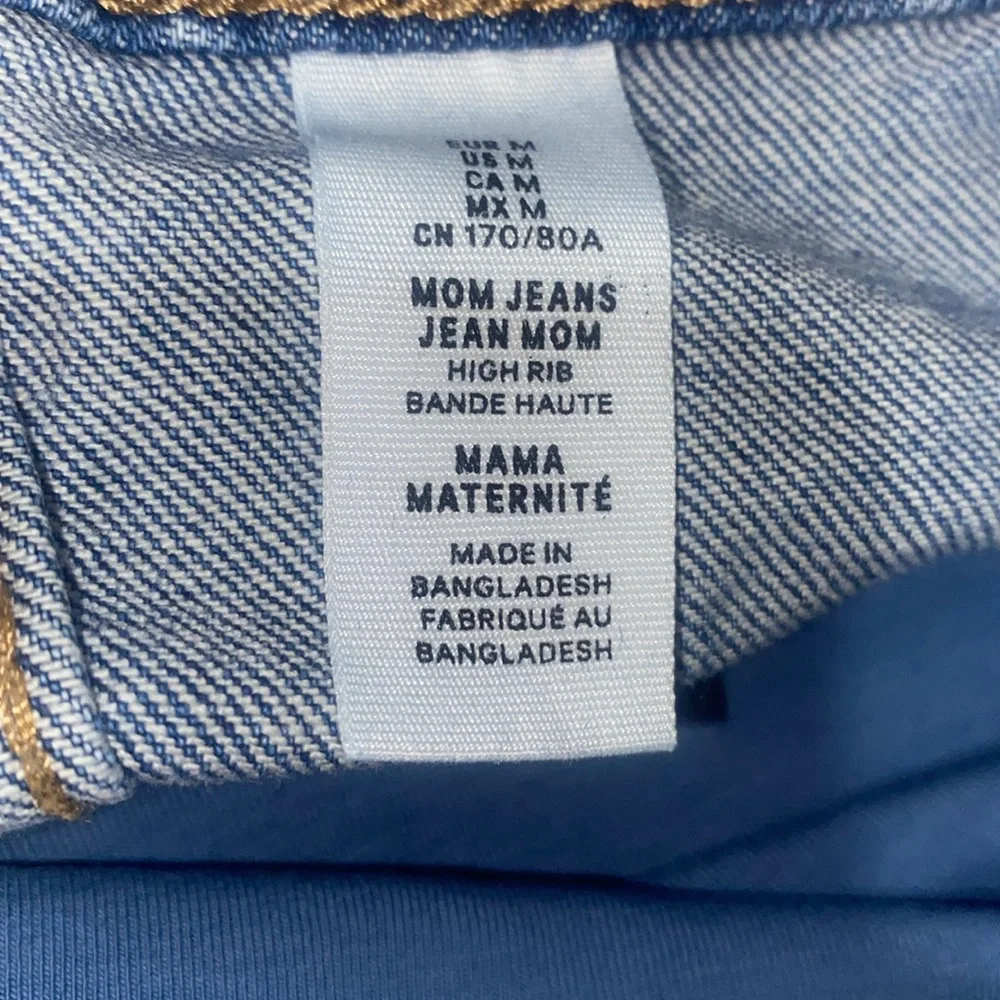 MATERNITY MOM JEANS SZ M BLUE DENIM - Picture 13 of 16